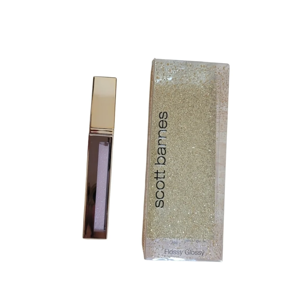 Scott Barnes Flossy Glossy Lip Gloss Shade Cristal Pink Mauve Shimmer Nude
